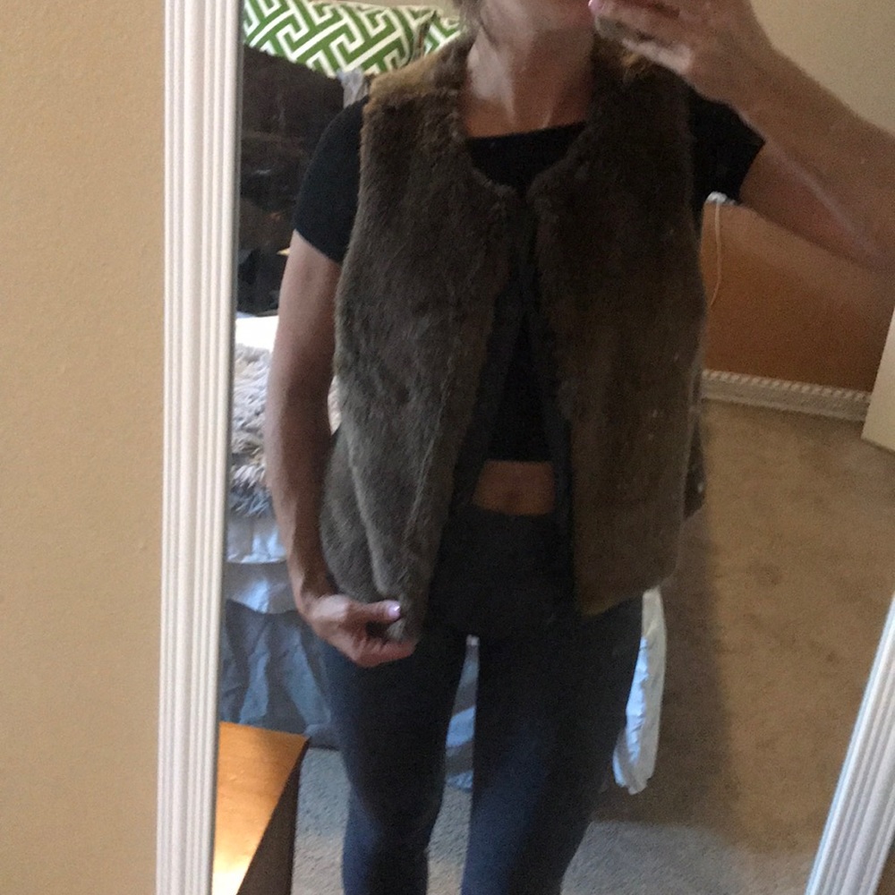 Faux fur vest